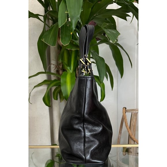 ♦️♦️  TORY BURCH AUTHENTIC BLACK BOMBE ELLA SATCHEL ♦️♦️ - Picture 4 of 16